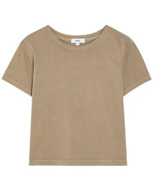 Agolde Adine Shrunken Cotton T-Shirt - Natural