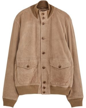 Polo Ralph Lauren Panelled Suede Jacket - Brown