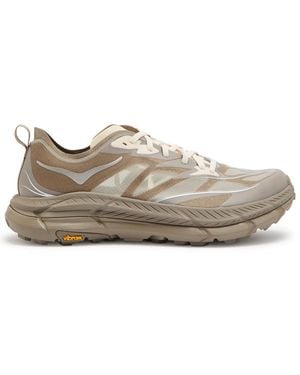 Hoka One One U Mafate Speed 4 Lite Panelled Mesh Trainers - Natural
