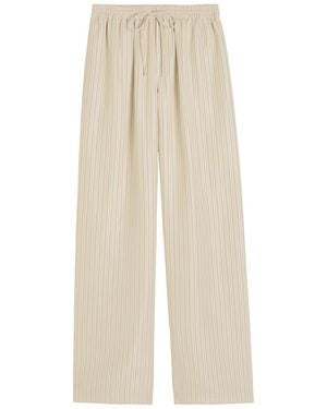 Rohe Wide-Leg Silk-Chiffon Trousers - Natural