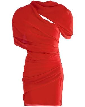Jacquemus La Robe Castagna Chiffon Mini Dress - Red