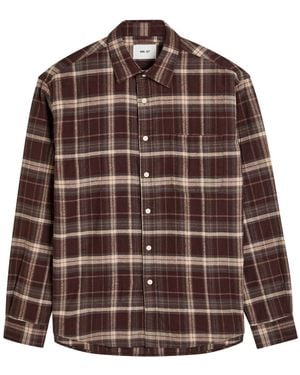 NN07 Deon Plaid Cotton Shirt - Brown