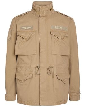 Polo Ralph Lauren Patch-Appliquéd Cotton Field Jacket - Natural