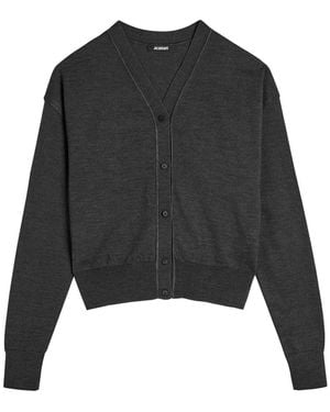 Jacquemus Le Cardigan Brode Logo-Embroidered Wool-Blend Cardigan - Black