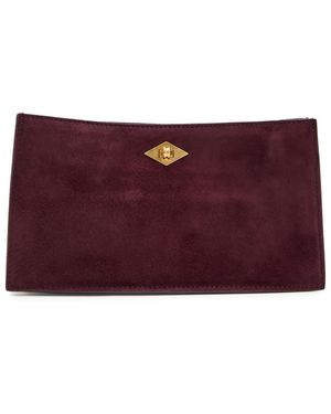 Metier Ease Suede Clutch - Purple