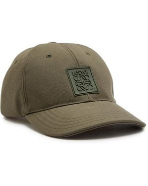 Loewe Anagram Canvas Cap - Green