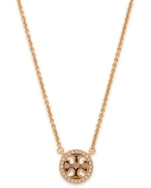 Tory Burch Icon Pavé 18Kt-Plated Necklace - Metallic