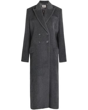 TOVE Gilda Double-Breasted Wool Coat - Grey