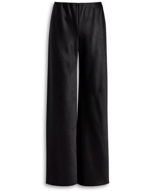 Vince Fluid Satin Bias Trousers - Black