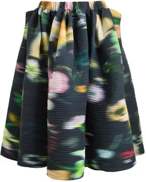 Julia Heuer Sumia Shibori Plissé Satin Midi Skirt - Green