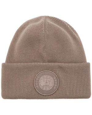 Canada Goose Arctic Ribbed Wool Beanie - Brown