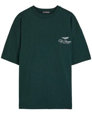 Cole Buxton Logo-Embroidered Cotton T-Shirt - Green