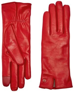 Handsome Stockholm Essentials Leather Gloves - Red