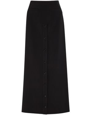 Courreges Crepe Maxi Skirt - Black