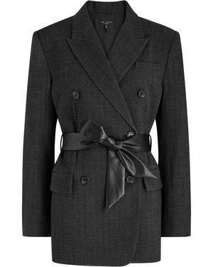 Rag & Bone Virginia Seersucker Blazer - Black