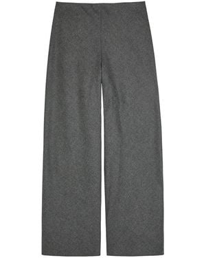 Vince Wide-Leg Wool-Blend Trousers - Grey