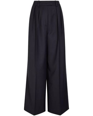 Anine Bing Lou Wide-Leg Woven Pants - Blue