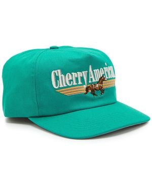 CHERRY LA Cherry American Embroidered Woven Cap - Green