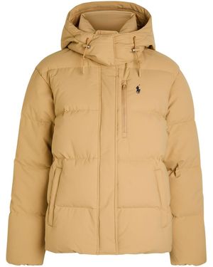 Polo Ralph Lauren Logo-Embroidered Padded Shell Jacket - Natural