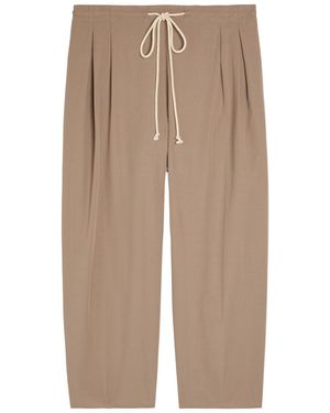 Maria McManus Barrel-Leg Cotton-Poplin Trousers - Natural