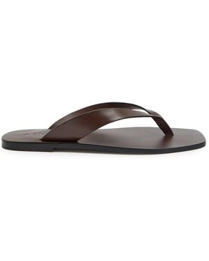 A.Emery Kinto Leather Flip Flops - Brown