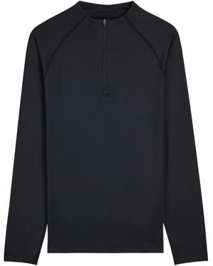Condition Core Quarter-Zip Stretch-Jersey Top - Black