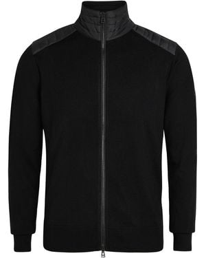 Belstaff Kelby Zip-Up Wool-Blend Cardigan - Black