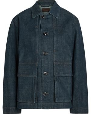 Lemaire Boxy Denim Overshirt - Blue