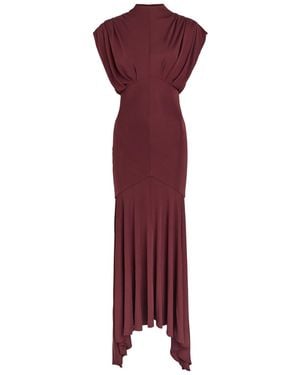 De La Vali Vasudha Rayon Midi Dress - Red