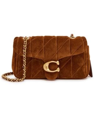 COACH Tabby 20 Quilted Suede Shoulder Bag - Brown
