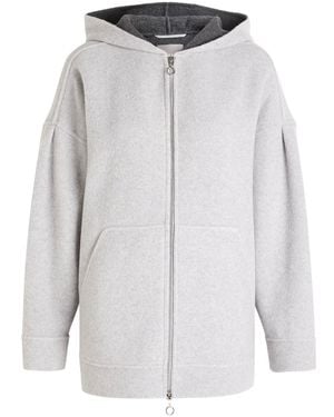 Max Mara Sottile Hooded Wool-Blend Jacket - White