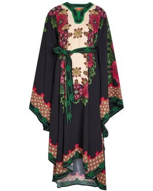 La DoubleJ Karis Floral-Print Crepe Midi Kaftan Dress - Multicolor