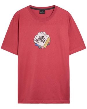 Paul Smith Zebra Printed Cotton T-Shirt - Pink