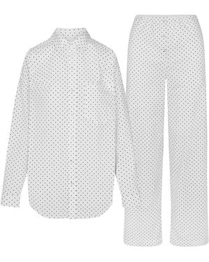 Skims Oversized Cotton-Poplin Sleep Set - White