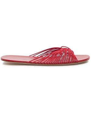 The Row Sara Leather Thong Sliders - Pink