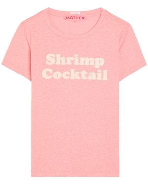 Mother The Boxy Goodie Goodie Appliquéd Jersey T-Shirt - Pink