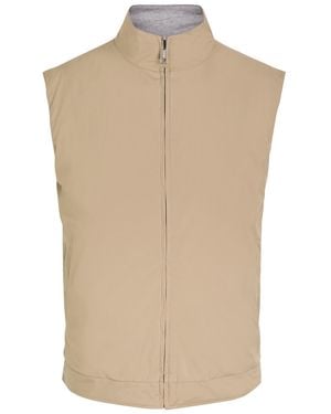 Aurélien Quilted Reversible Shell Gilet - Natural