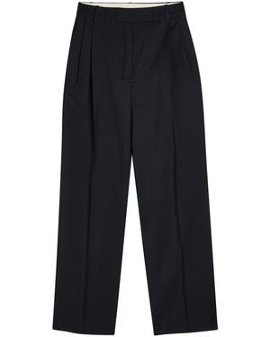 Rohe Wool-Blend Straight-Leg Trousers - Blue