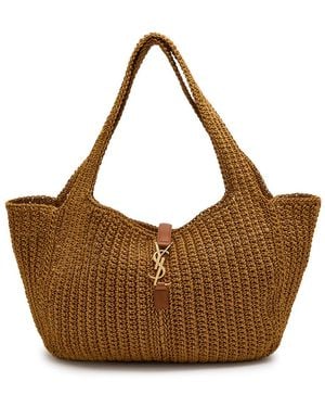 Saint Laurent Le 5 À 7 Bea Cord Tote - Brown