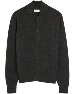 Oliver Spencer Britten Textured-Knit Wool Cardigan - Black
