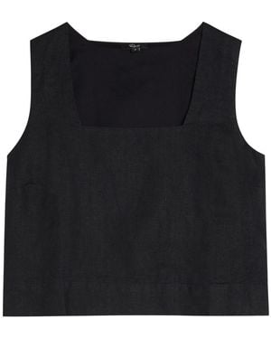 Rails Akira Linen Top - Black
