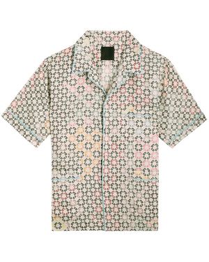 Givenchy Logo-Intarsia Silk Pyjama Shirt - White