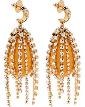 Chloé The Chloé Glow Embellished Drop Earrings - Metallic