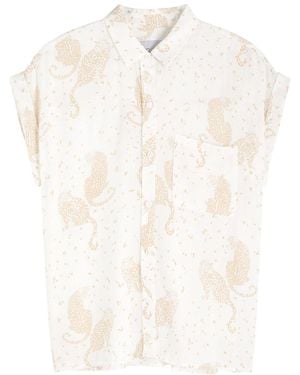 Rails Whitney Printed Linen-Blend Shirt - White