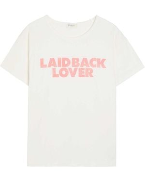 Second Layer Laidback Lover Printed Cotton T-Shirt - White