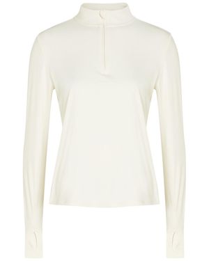 Tala Ultralite Half-Zip Stretch-Jersey Gym Top - White