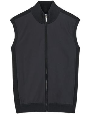 Raith Davi Hybrid Panelled Stretch-Knit Gilet - Blue