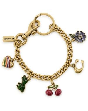 COACH Motif Chain Bag Charm - Metallic