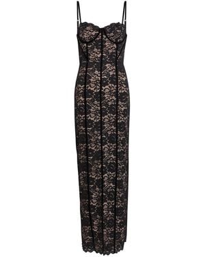 Alice + Olivia Carissa Floral-Lace Maxi Dress - Black