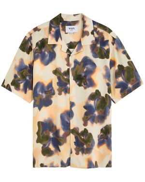 Wax London Didcot Printed Woven Shirt - Orange